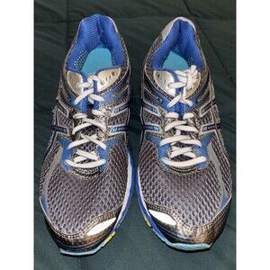 Women's Asics Gel Cumulus 14 Silver Blue Seafoam Running Sneaker 8.5